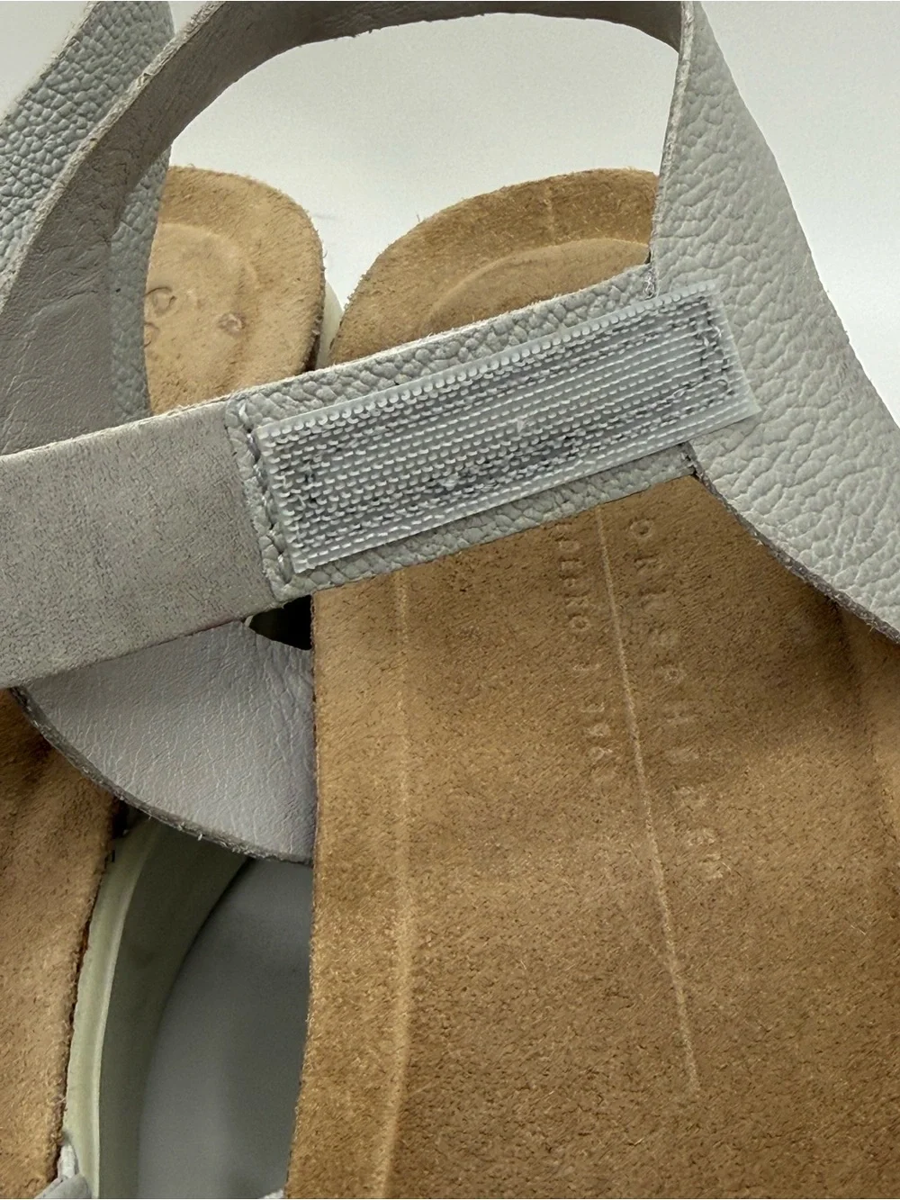 ECCO Flowt Women's Grey Leather Cork-Heeled Wedge Sandal Size 40 EU/9 US Comfort